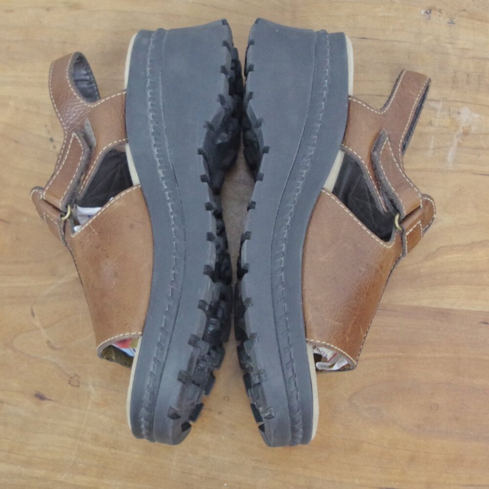 Vintage MIA Chunky Platform Leather Sandals Size 11M - Picture 8 of 10